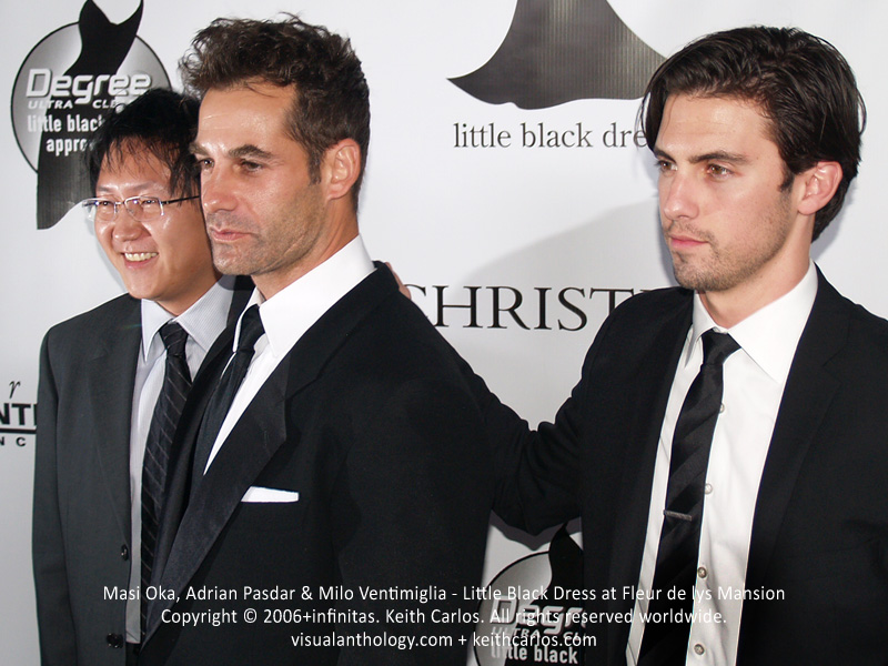 Masi Oka, Adrian Pasdar & Milo Ventimiglia - Little Black Dress, Fleur de Lys Mansion