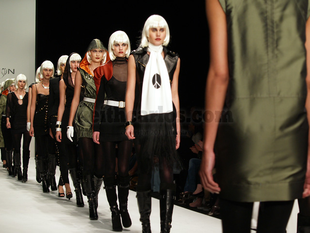 Bebe runway catwalk at Mercedes-Benz Fashion Week Los Angeles