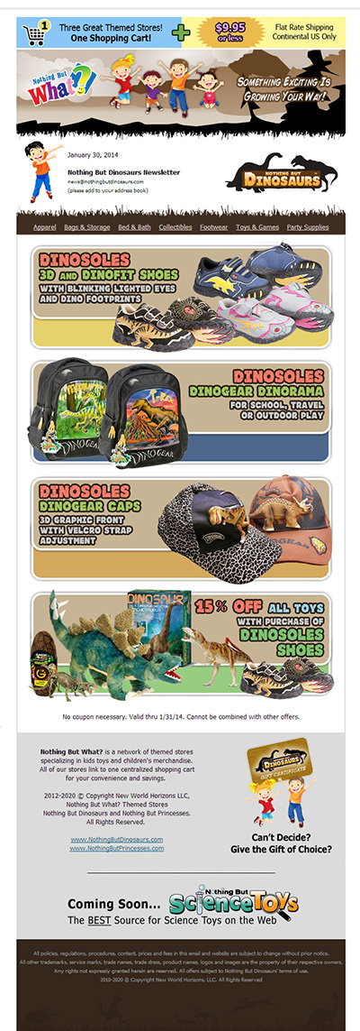 Kids Toys Ecommerce Store Email Newsletter Full Length Sample